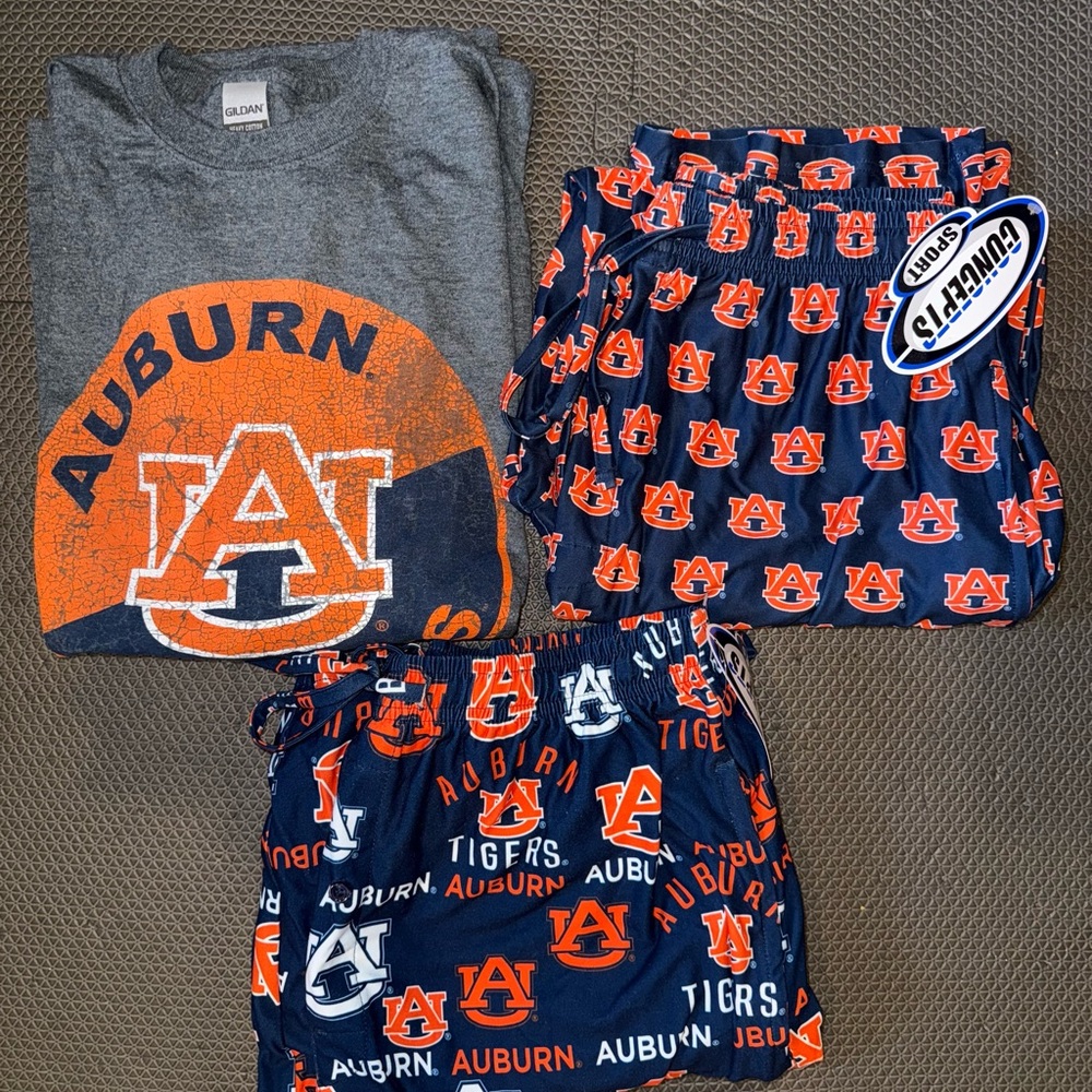 Gildan Auburn Graphic Tee and Pajama Pants